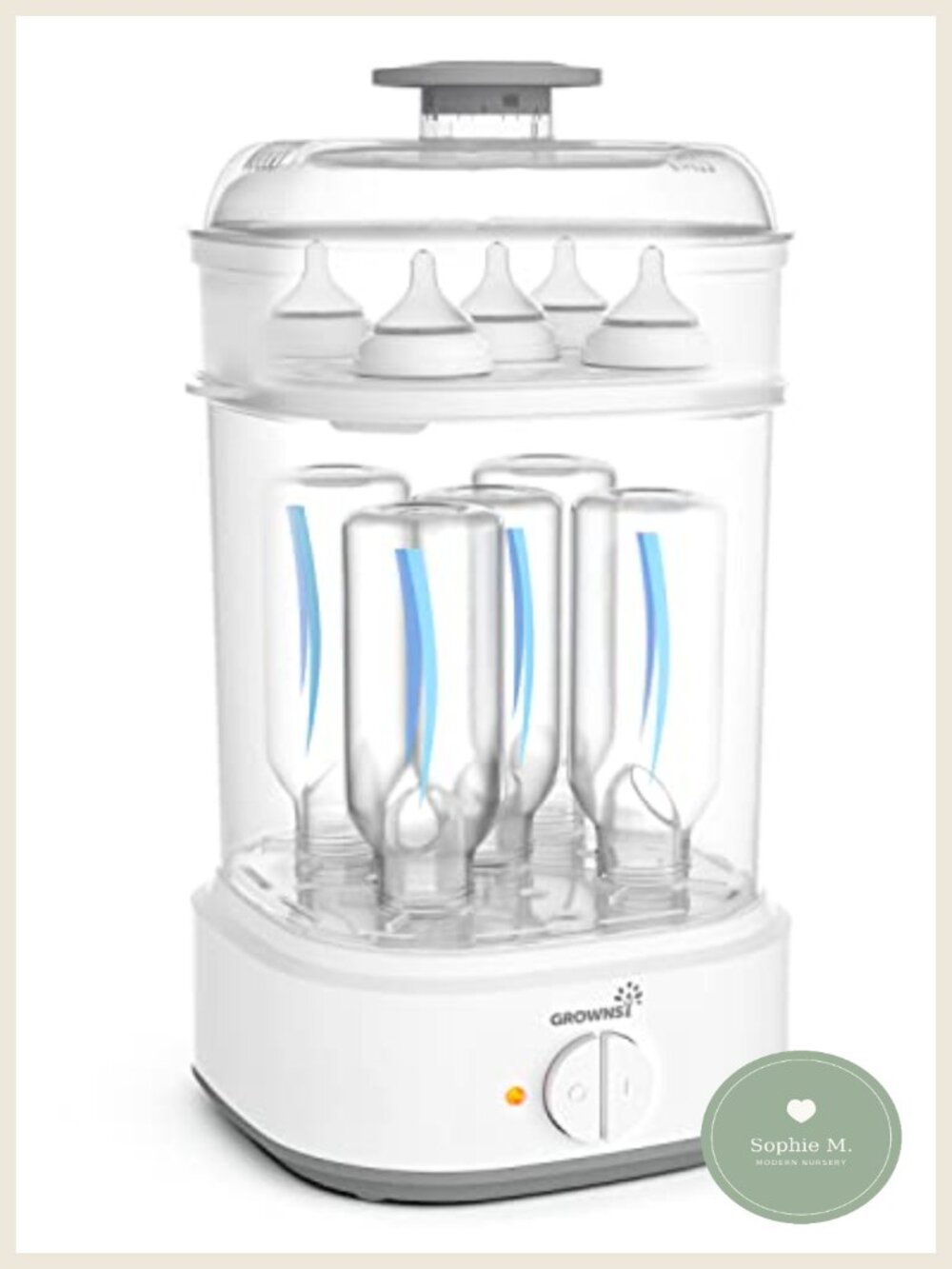 Electric Baby Bottle Sterilizer 8-Minute Fast Steam Sanitizer